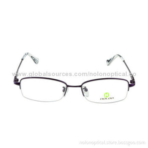 2014 hot sale titanium women eye glass frames, logo can be printed